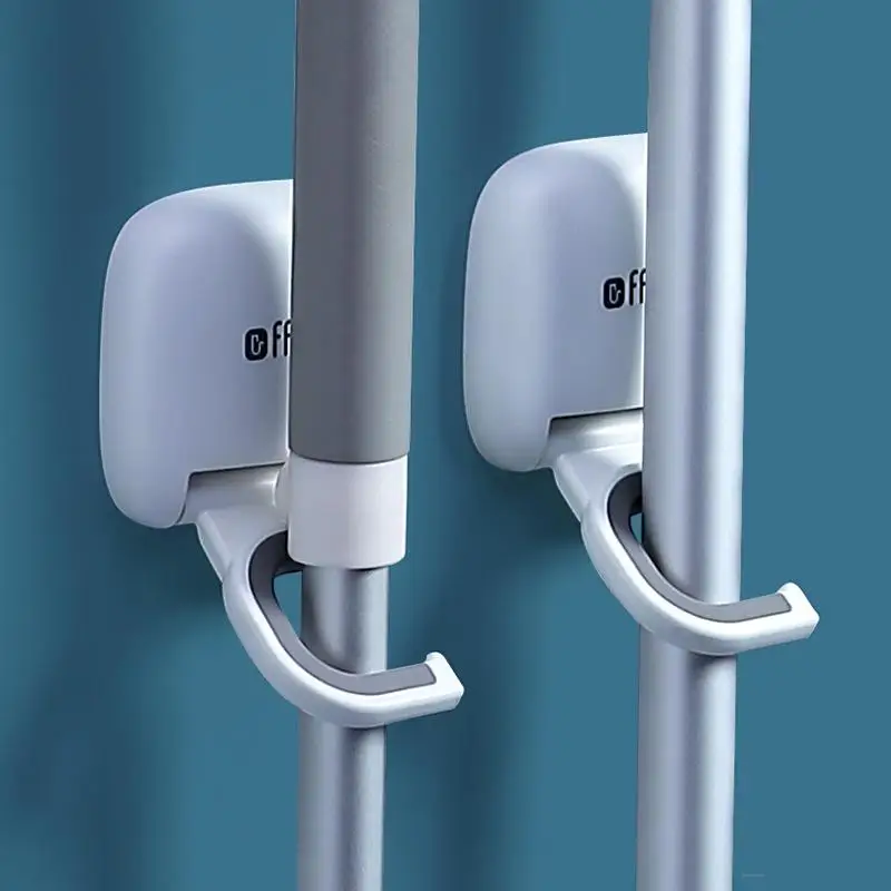 

Non Marking Strong Mop Hholder Storage Mop Hook Free Punching Bathroom Wall Hanging Broom Hanger Mop Clip