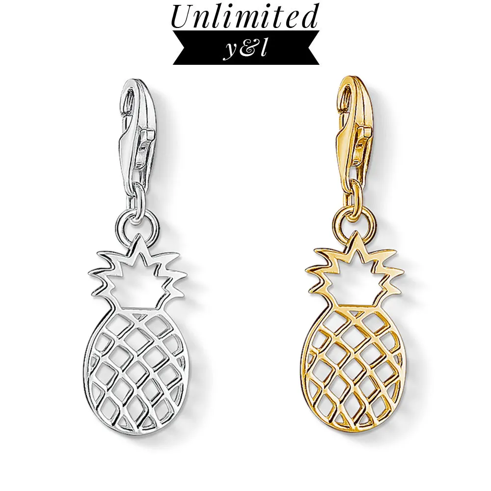 Подвески с подвеской в виде ананаса из стерлингового серебра 925 пробы модные