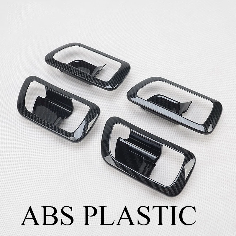ABS set Стальная внутренняя дверная ручка крышки рамка отделка для Mitsubishi Pajero IV V80 Montero Limited Super Exceed Shogun - Название цвета: ABS set