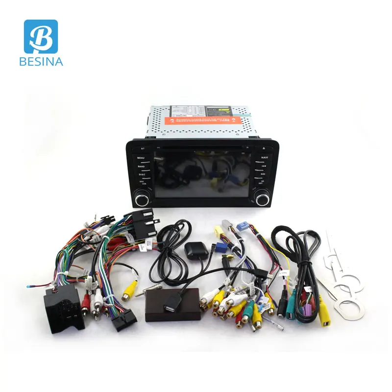 Besina 2 Din автомобильное радио Android 10 0 автомобильный dvd-плеер для AUDI A3 S3 2002-2011 GPS Navi