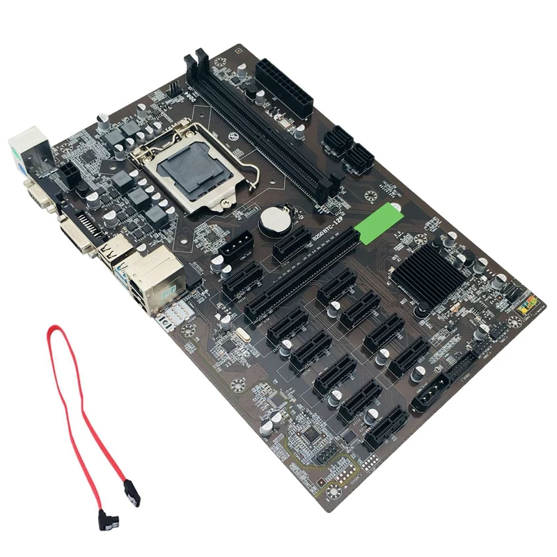 B250 BTC Mining Motherboard LGA 1151 DDR4 12XGraphics Card Slot SATA3.0 USB3.0 Low Power for BTC Miner Mining
