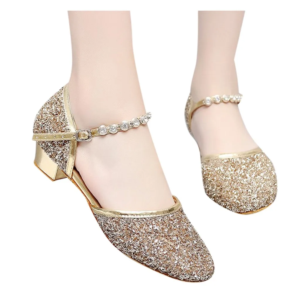 

Sandals Woman Shoes Diamond Sequin Decoration Solid Color Mid Heel Wedges Leisure Quality Sandals Women Summer Shoes
