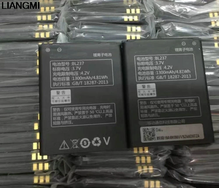 Оригинальный литий-ионный аккумулятор для Lenovo 1300 мАч BL237, Замена для Lenovo A355E смартфона с подставкой для телефона