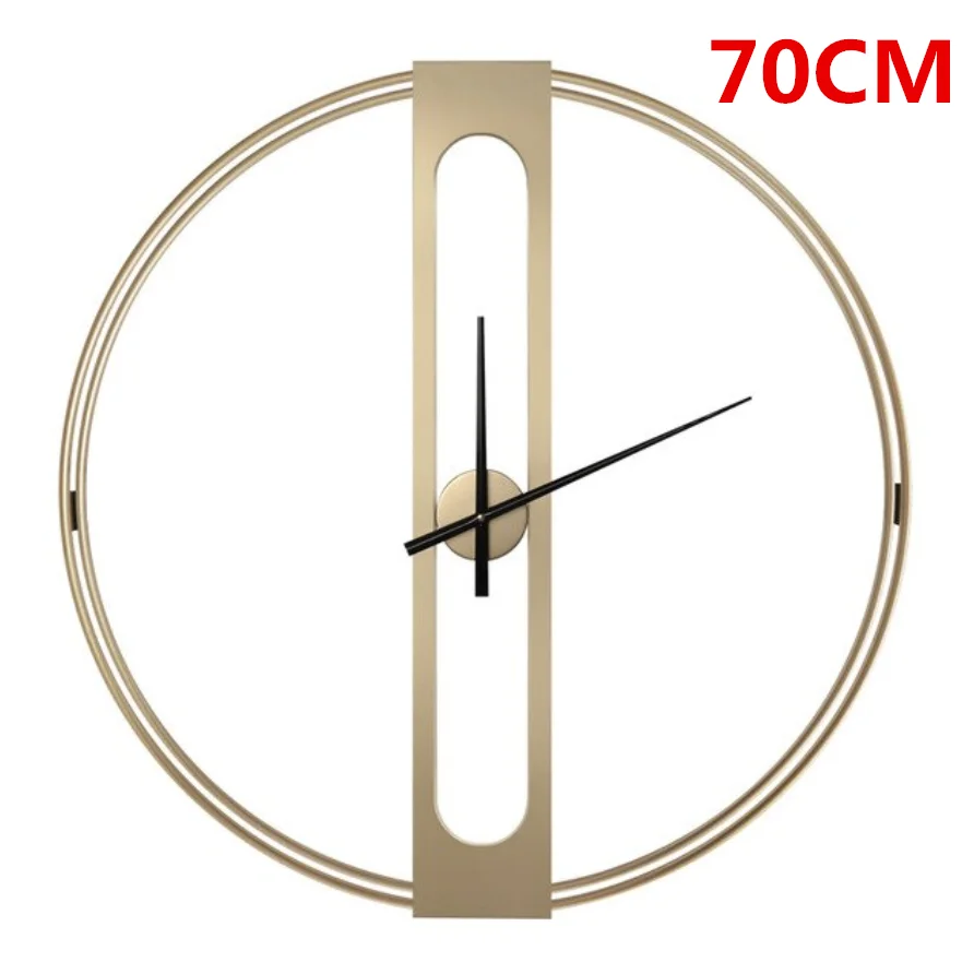 Часы настенные 70 см в стиле ретро металлические бесшумные часы скелетоны для