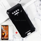 Чехол-накладка для Oukitel F150, B2021, черный чехол ТПУ, с закаленным стеклом