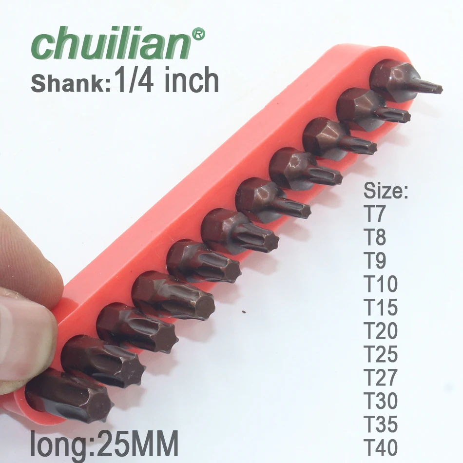 1/4 дюйма S2 легированная сталь 25 мм длинные магнитные звездообразные Отвертки