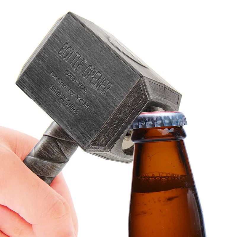 

2021 creative storm hammer magnetic beer bottle opener retro hammer soda bottle opener screwdriver fun wine opener