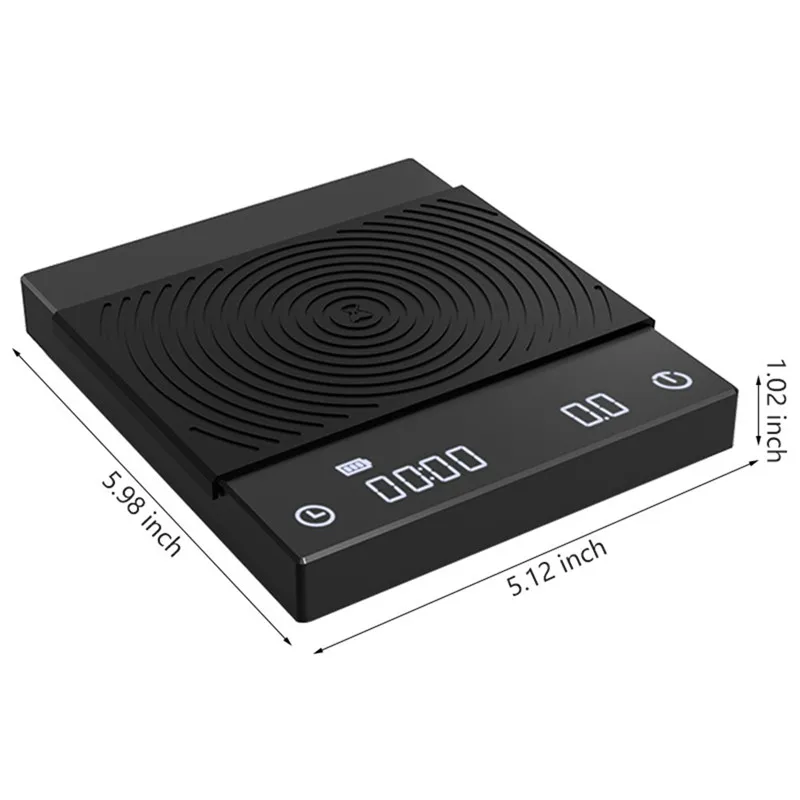 

B22 New Version Black Mirror Basic Coffee Scale Kitchen Scales With Auto Timing For Both Espresso And Pour Over Digital