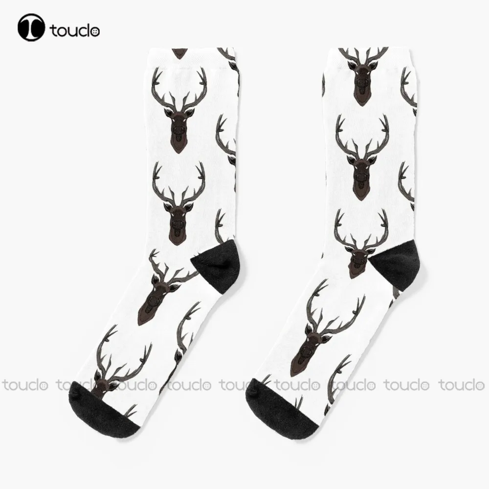

Lost Eyes Bull Elk Socks Personalized Socks Personalized Custom Unisex Adult Teen Youth Socks 360° Digital Print Funny Sock