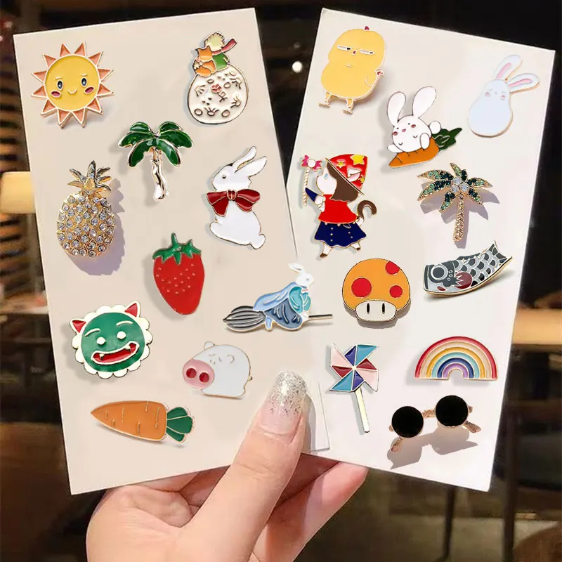 Аксессуары для кошек собак панд птиц кроликов эмалированные заколки милые