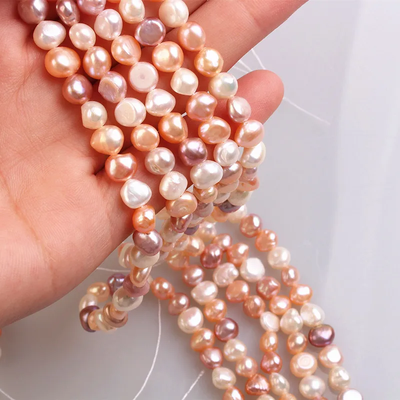 Бусины Из Натурального пресноводного жемчуга бусины россыпью для