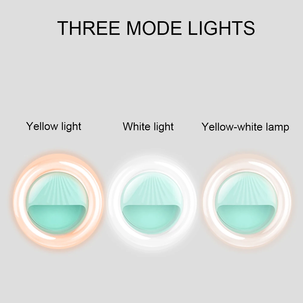 3 цвета селфи светодиодный кольцевой вспышки света мобильного телефона 52 S лампа