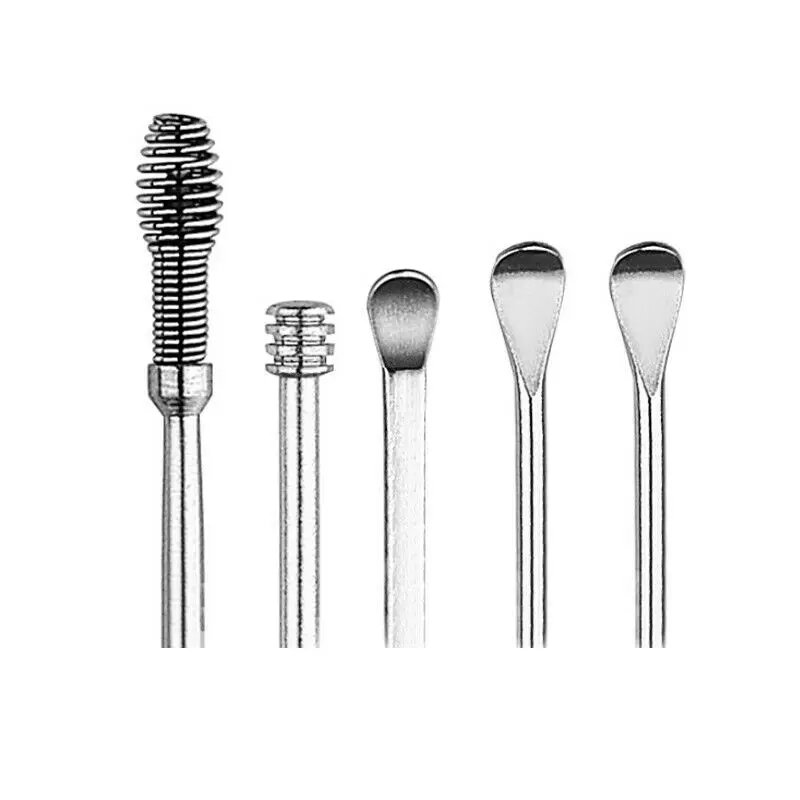 5 шт. Нержавеющая сталь уха Палочки воск кюретка для удаления ушной очиститель