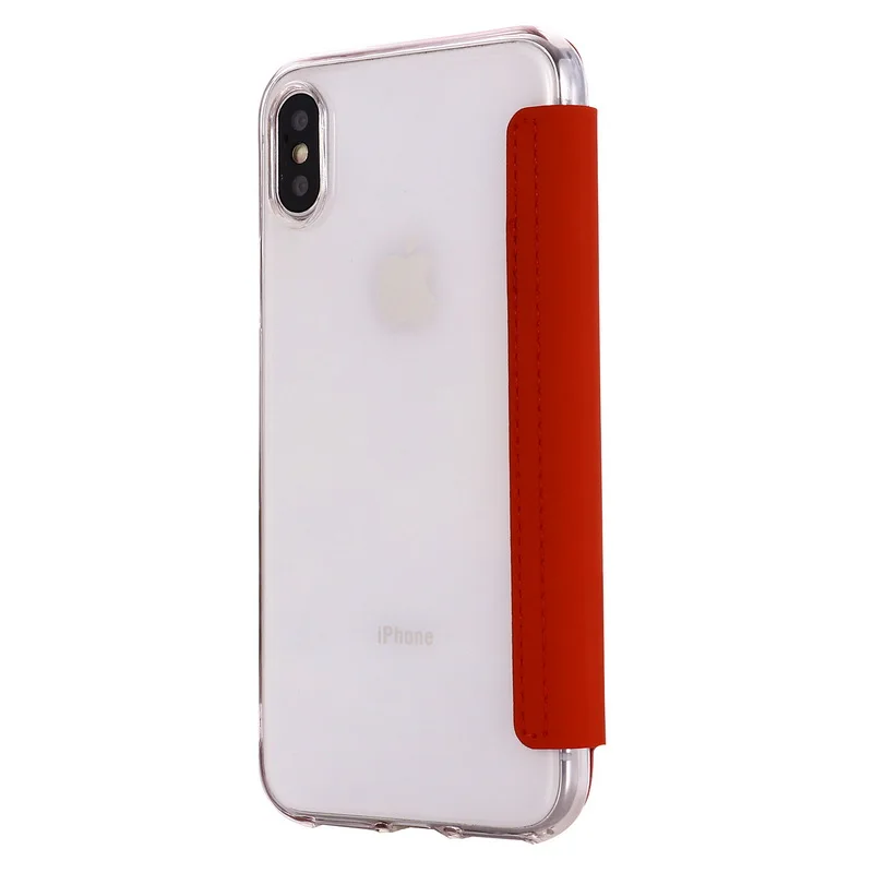 Ультратонкий Флип кожаный зеркальный чехол для Funda iPhone XR X XS Max 7 8 Plus 7plus 8plus 6 6s sPlus чехол прозрачная задняя крышка