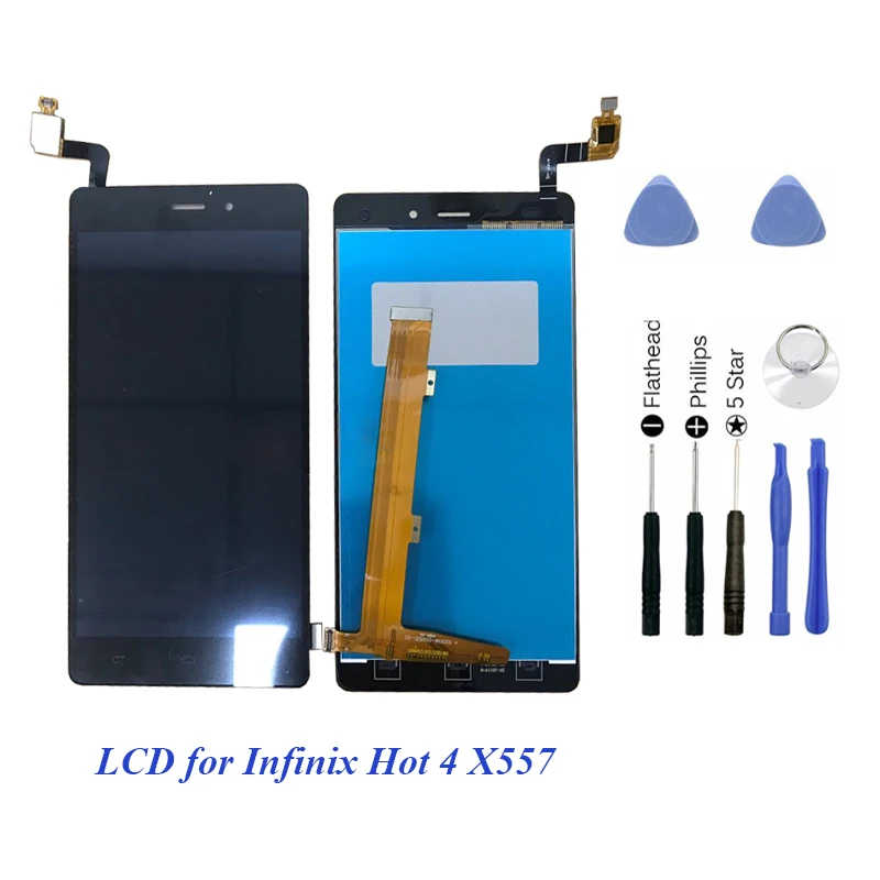 Для Infinix Hot 4 LCD X557 дисплей сенсорный экран в сборе дигитайзер для ЖК панель 5
