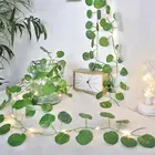 Светодиодная гирлянда из искусственных растений, лента с зелеными листьями плюща, винограда для свадебного декора, светодиодная лампа-лента, 210 м