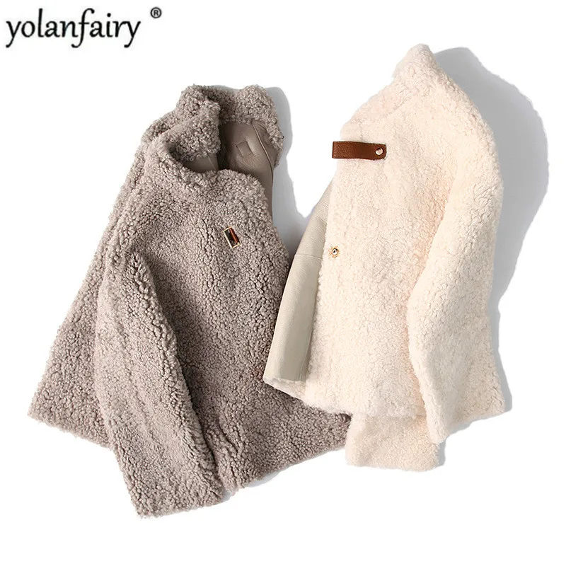 Женская Шуба из натуральной овчины двухсторонняя шуба шерсти зима 2020 2C909W1504