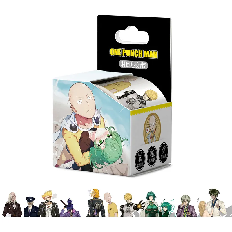10 коробок/лот Аниме ONE PUNCH-MAN лента игрушка Сайтама Genos Senritsu no Tatsumaki Washi бумажная
