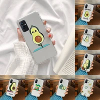 cute cartoon avocado phone case transparent for oneplus meizu meitu m 7 8 9 16 17 t pro xs moible bag