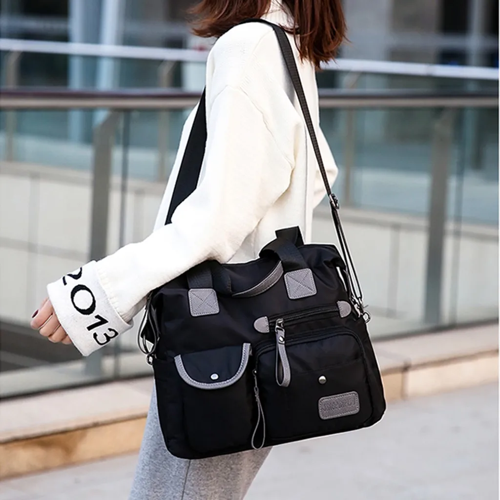 JINGPINPIJU женская сумка через плечо нейлоновая водонепроницаемые повседневные