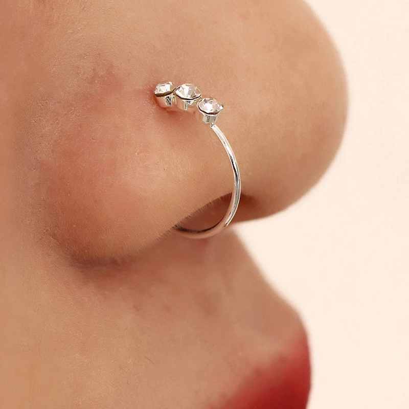 

1pc Nose Ring Clips Septum Ring Hoop Cartilage Tragus Helix Small Piercing Nose Rings For Women Body Jewelry Accessories