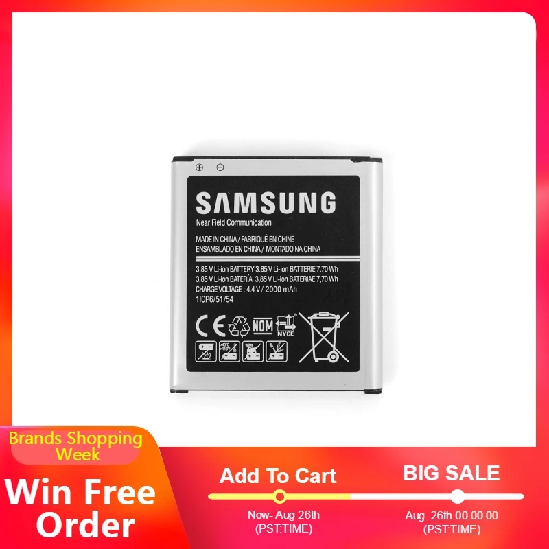 Замена батареи телефона EB-BG360BBE для samsung GALAXY CORE Prime G3608 G3609 G3606 Бесплатная доставка |