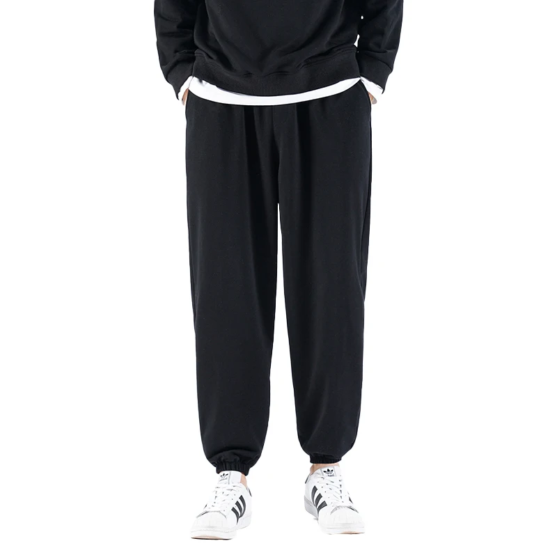 Брюки мужские хлопковые с флисовой подкладкой однотонные Мешковатые