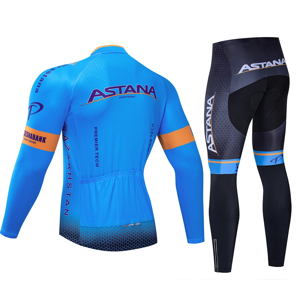

Astana 2020 Spring Autumn Men's Long Sleeve Cycling Clothing Set Breathable MTB Bicycle Cycling Jersey Ropa Maillot Ciclismo