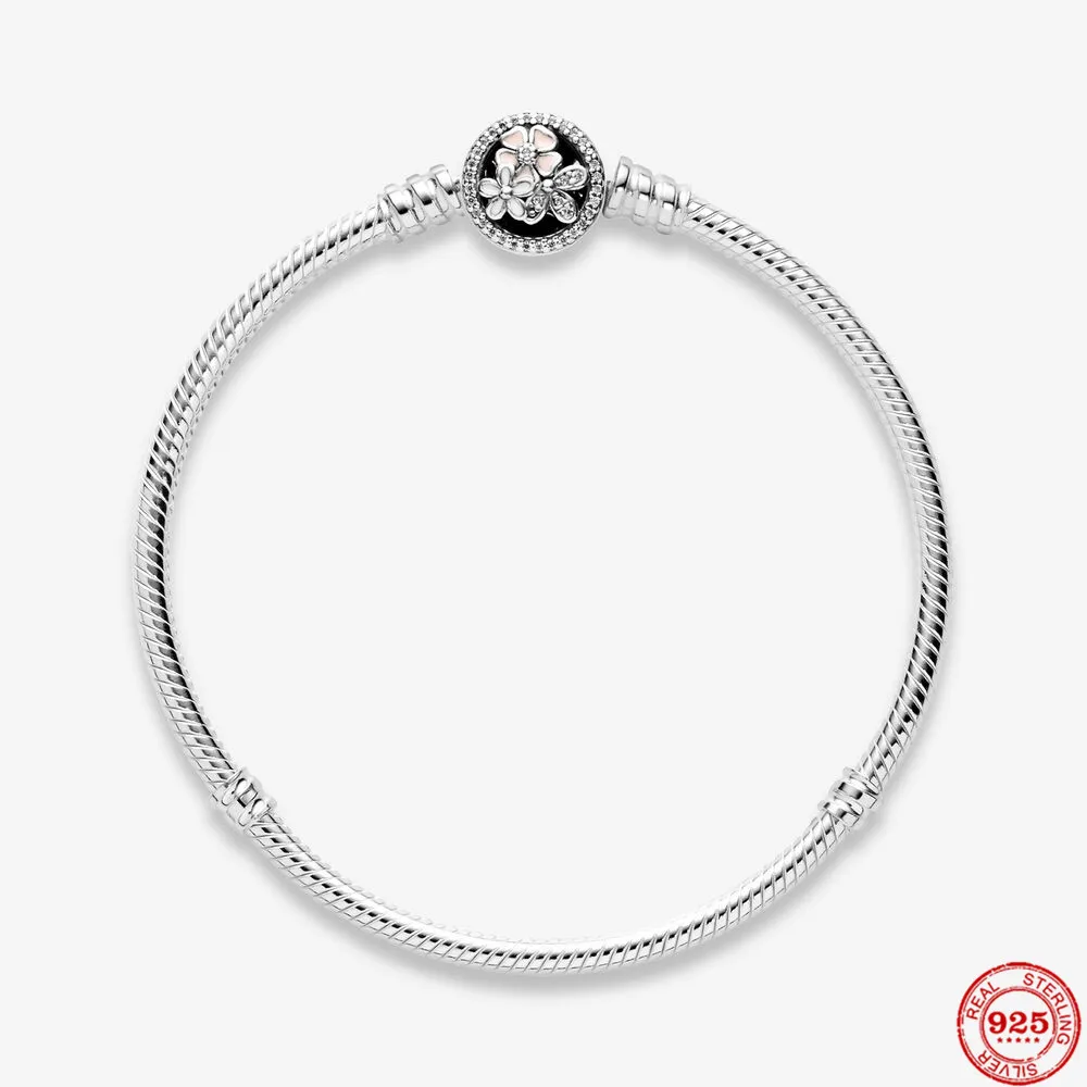 

Flower Shell Heart Cilp Bracelet Fit Pandora Original Bracelet Charms Beads For Women DIY Jewelry