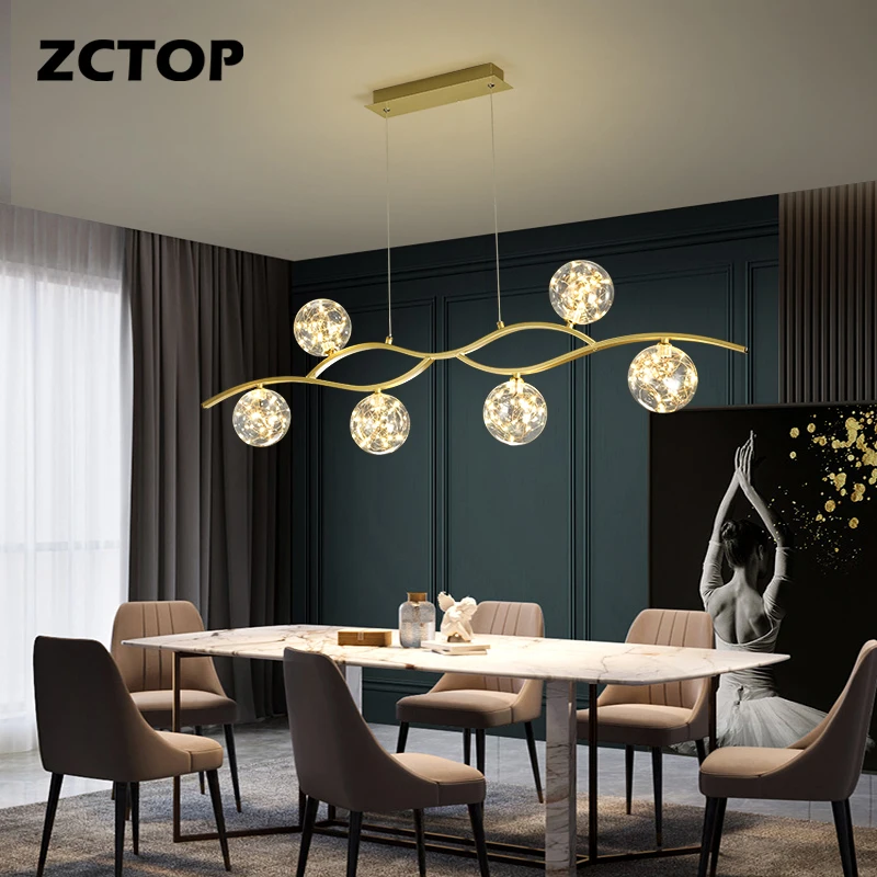 

Gold Chandeliers LED Modern Living Dining Room Bedroom Study Room Kitchen Home Indoor Lighting Dimmabl chandelier Fixture AC110V