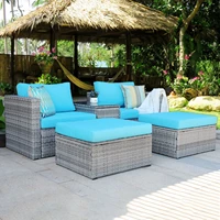 beach soft sofa sets 5 piece patio furniture set outdoor sectional sofa for home garden decorative