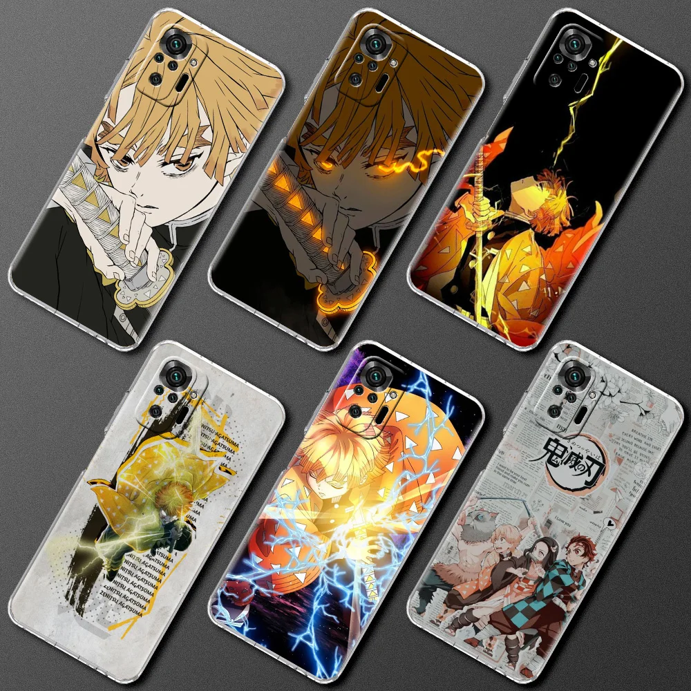 

Kimetsu No Yaiba Soft Transparent Phone Cover for Redmi 8 8A 9A 9C 9 Note 7 8 9 10 Pro Shell Bag For Xiaomi Mi X3 NFC M3 Case