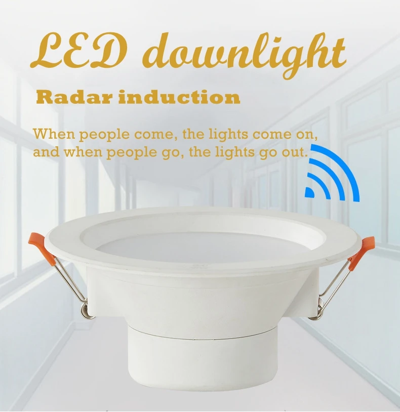 

LED Downlight Wide Voltage Radar Induction Downlight Microwave Corridor Aisle Human Induction Downlight Led Spot Light Ceiling