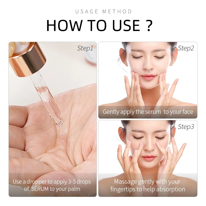 

Whitening Vitamin C Skin Care Face Serum Moisturizing Hydrating Essence Anti-Aging Hyaluronic Acid Pure 24K Gold Face Serum