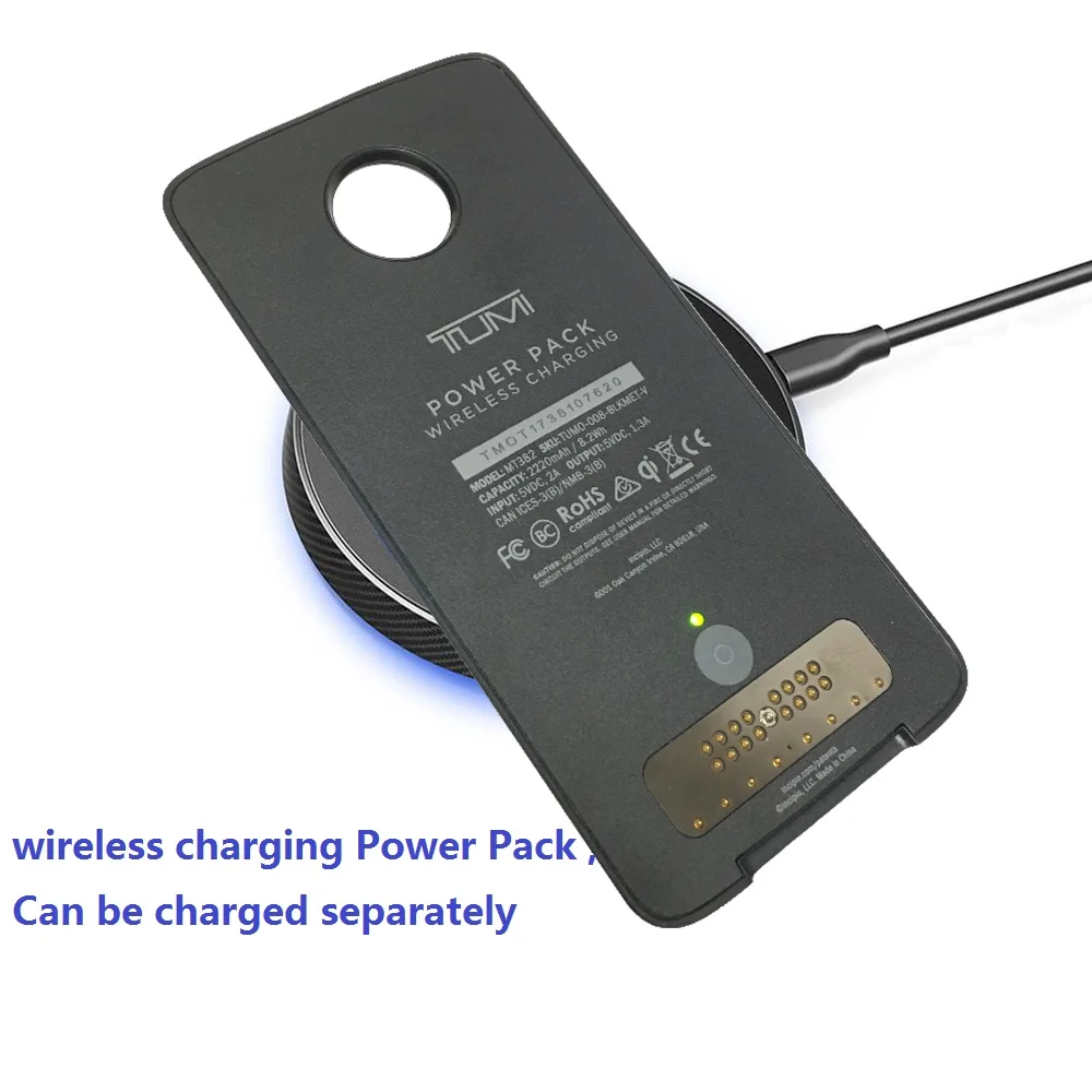 Дополнительный аккумулятор беспроводной зарядный чехол для телефона motorola moto Z4 Z3