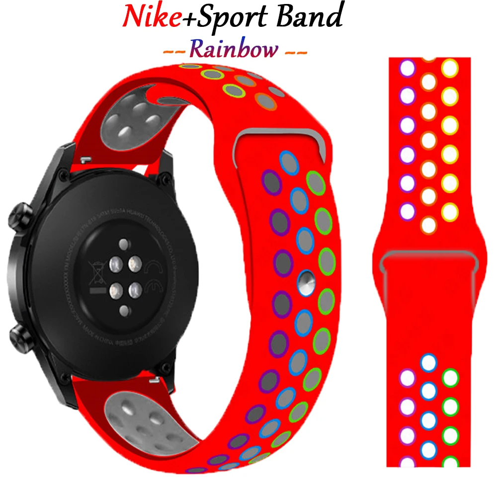 

Huawei watch GT/2/2e/Pro strap for Samsung Galaxy watch 3/46mm/42mm/Active 2/Gear S3 Frontier Silicone bracelet 20mm/22mm band