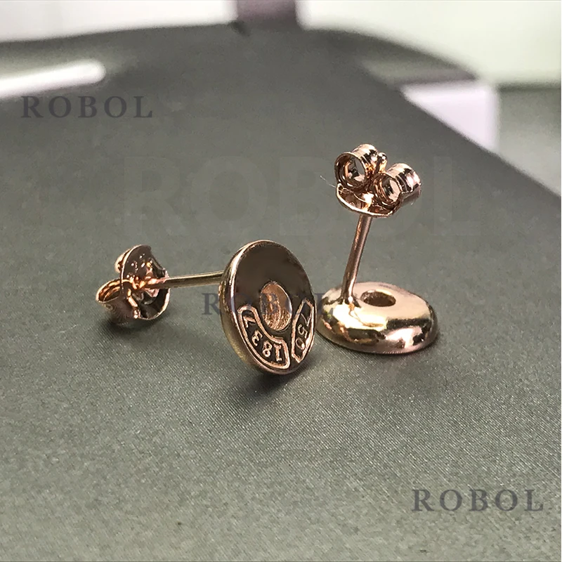 

Original 925 Sterling Silver Earrings Heart-shaped Round Earrings with Original Engraved Multi-color Optional Free Shipping