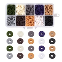 22002400pcsbox handmade polymer clay flat round beads 6mm heishi beads for diy bracelet necklace jewelry crafts decor supplies