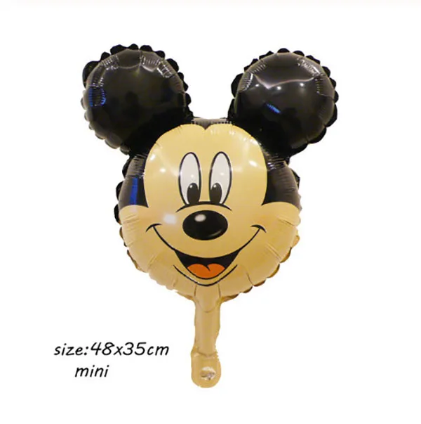 1pcs mini black Большой красный черный Микки Минни фольгированные шары мультфильм день рождения украшения надувной Гелиевый шар Дети Классические игрушки подарок - Цвет: 1pcs mini black