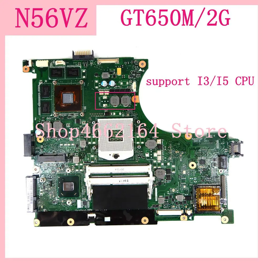 N56VZ материнская плата GT650M/2G Материнская ASUS N56V N56VM N56VV N56VJ N56VB ноутбука