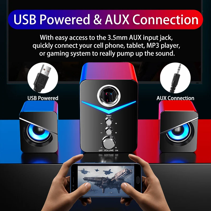 Computer Bluetooth Speaker Column Amplified Speakers Home Theater Music Center Subwoofe alto-falantes Powerful Soundbar Som | Электроника