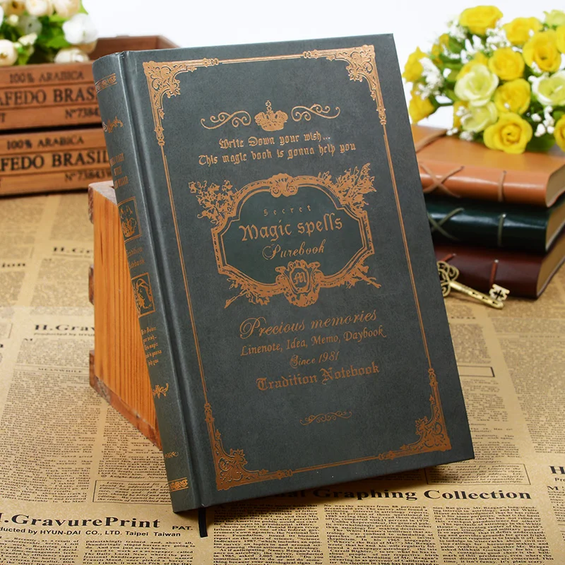 160 листов винтажная книга с волшебным заклинанием ручная Обложка блокнот для