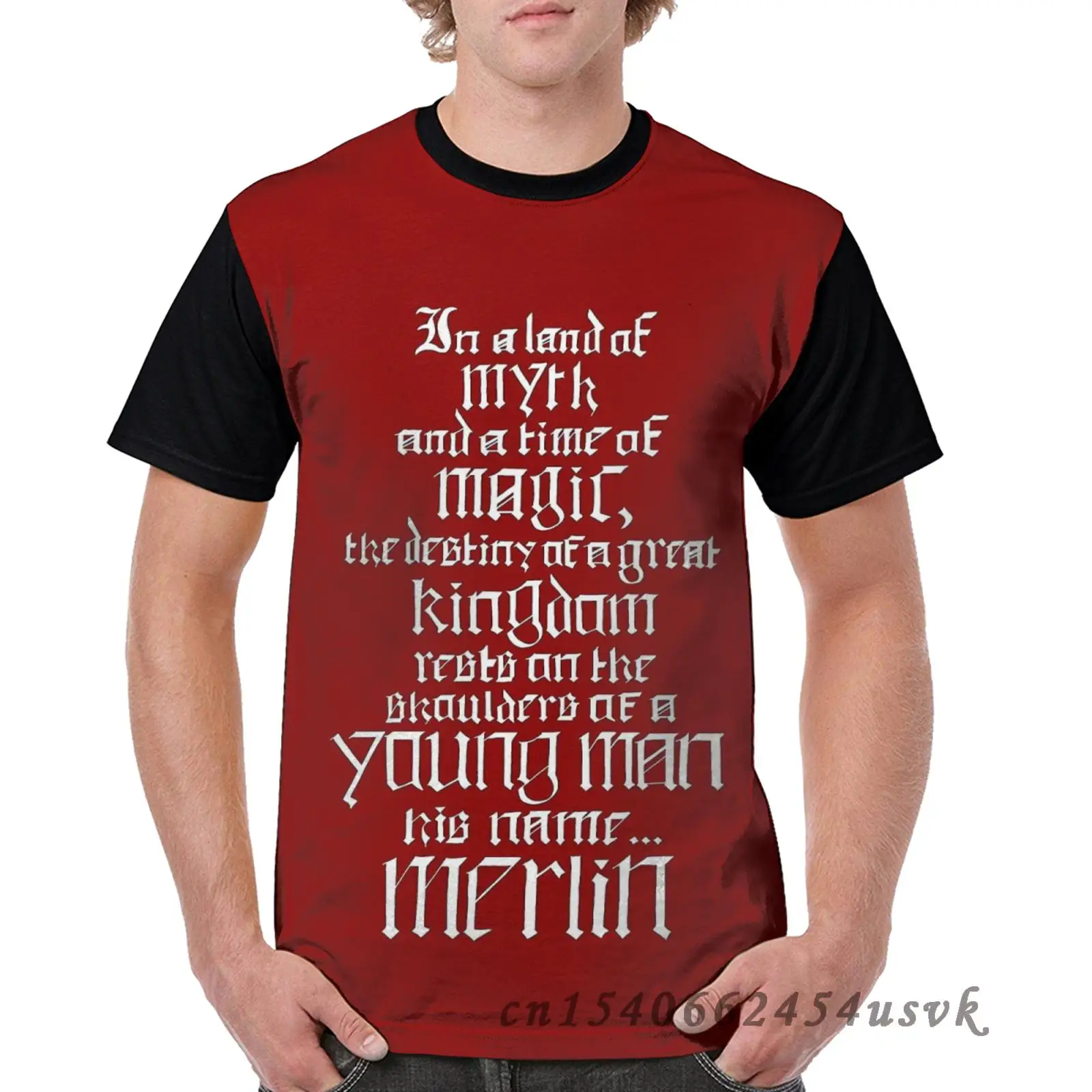 Забавный Графический Мужская футболка с рисунком футболки в мифической земле...