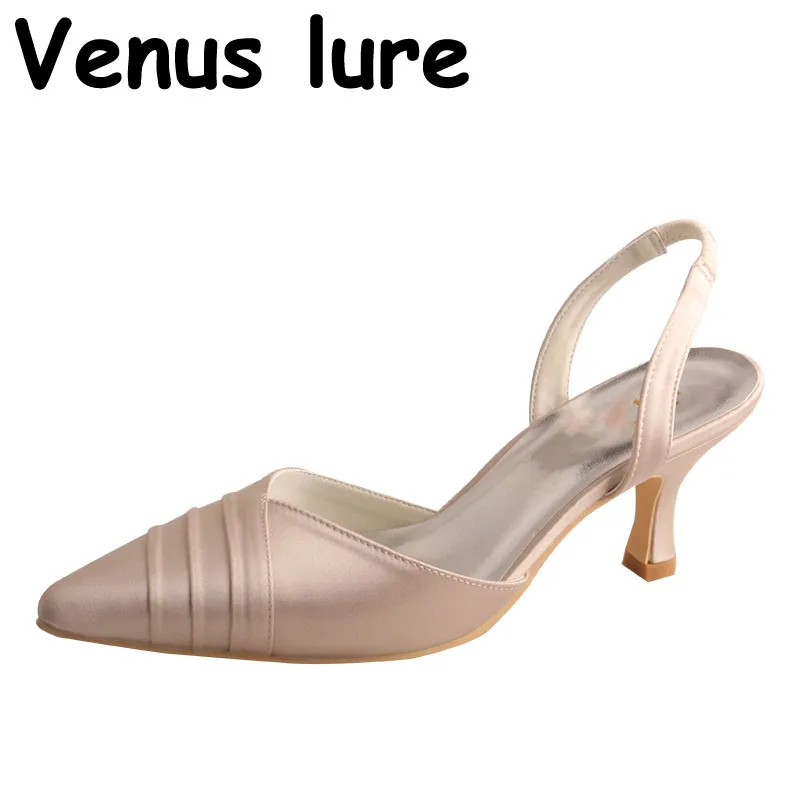 

Slingback Nude Color Pointed Toe Womens Cocktail Party Shoes Size 9 Bridal Evening Shoes