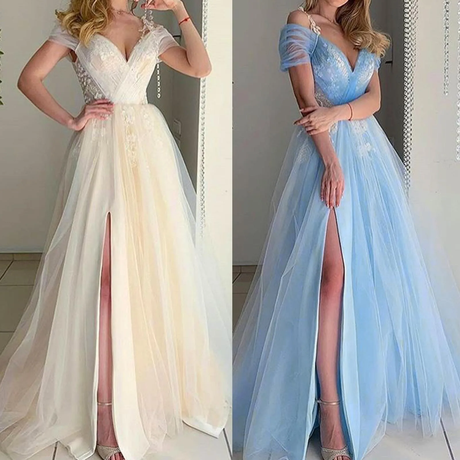 

2021 Summer Evening Party Dress New Women's fashion Sexy V-Neck Solid Split vintage Wedding Lace Slim Long Dresses dames jurk
