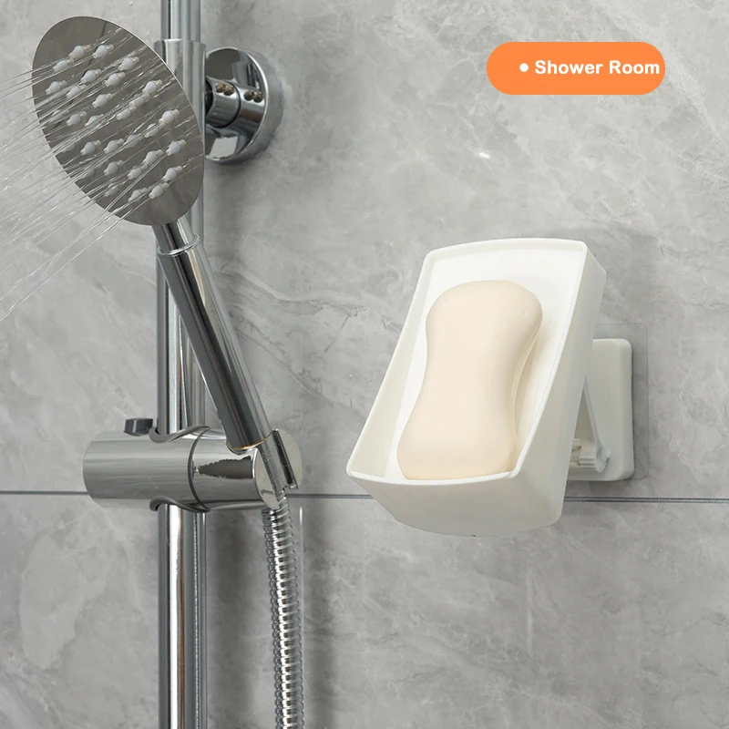 

Punch-free Soap Holder Collapse Drainage Fast Drying Clear Anti-Moisture Soap Holder Box Stand for Bathroom and Shower Hot