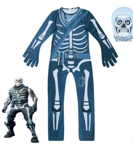 

Halloween Skeleton Skull Jumpsuit Cosplay Costume For Kids