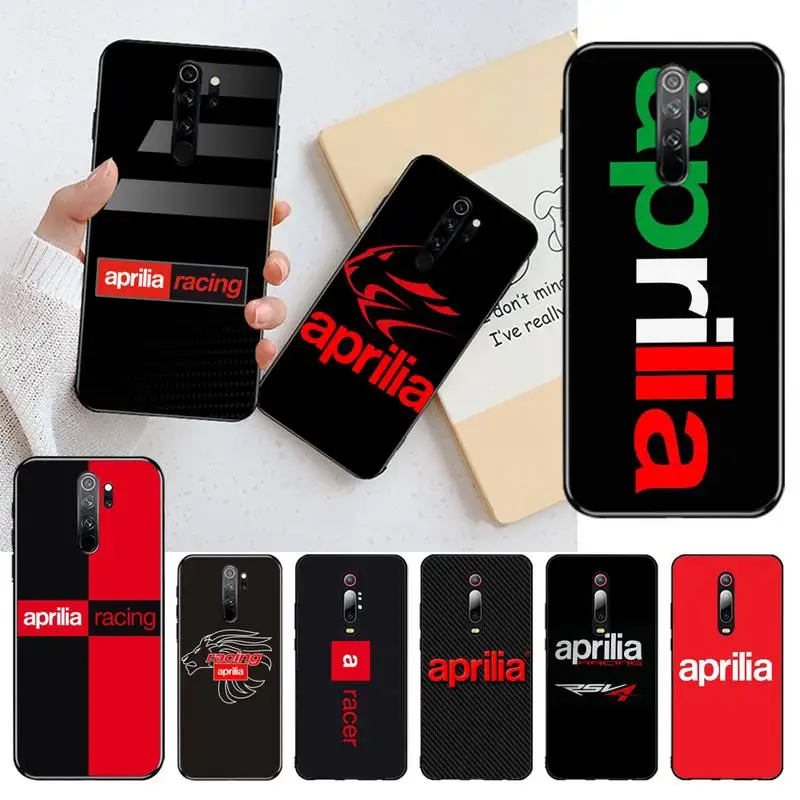 NBDRUICAI Aprilia гоночный мотоцикл Логотип DIY Окрашенные Bling чехол для телефона Redmi Note 8 8A
