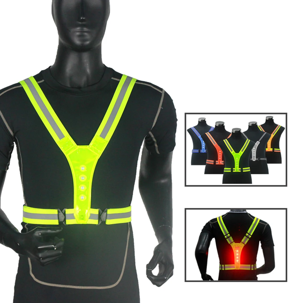 

New Wireless cycling vest 8LED at Front Back MTB bike bag Safety Turn Signal Light Vest Bicycle Reflective Warning Vests