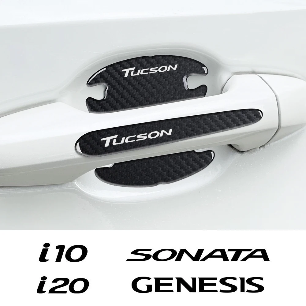 8 шт. наклейки на дверные ручки для Hyundai Tucson I10 I20 Ix20 I30 Ix35 I40 Sonata Genesis Santafe Solaris GDI Azera |
